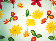 中国シルクの手描き花柄のことはティーンフォンヘ